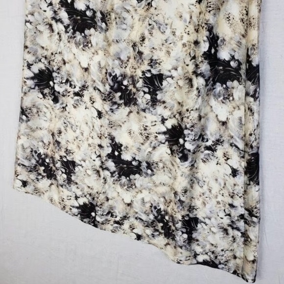 Vince Painted Crema Silk Slip Skirt - Black/Cream - Picture 8 of 8